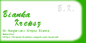 bianka krepsz business card